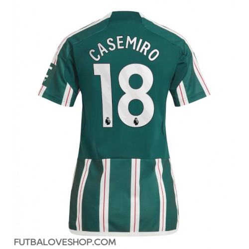 Dres Manchester United Casemiro #18 Preč pre Ženy 2023-24 Krátky Rukáv